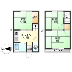 くぬぎハイツの物件間取画像